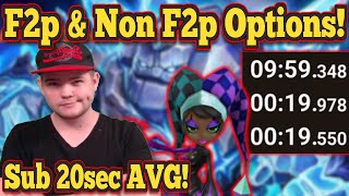 Sub 20sec Avg GBah With Buffed Luna! F2p and Non F2p Options Showcased - Summoners War