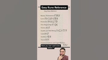 Easy Rune Reference #runes #witchy #spirituality