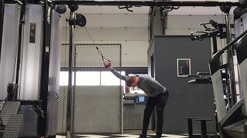 High Single Arm Cable Row w/ Hip Hinge