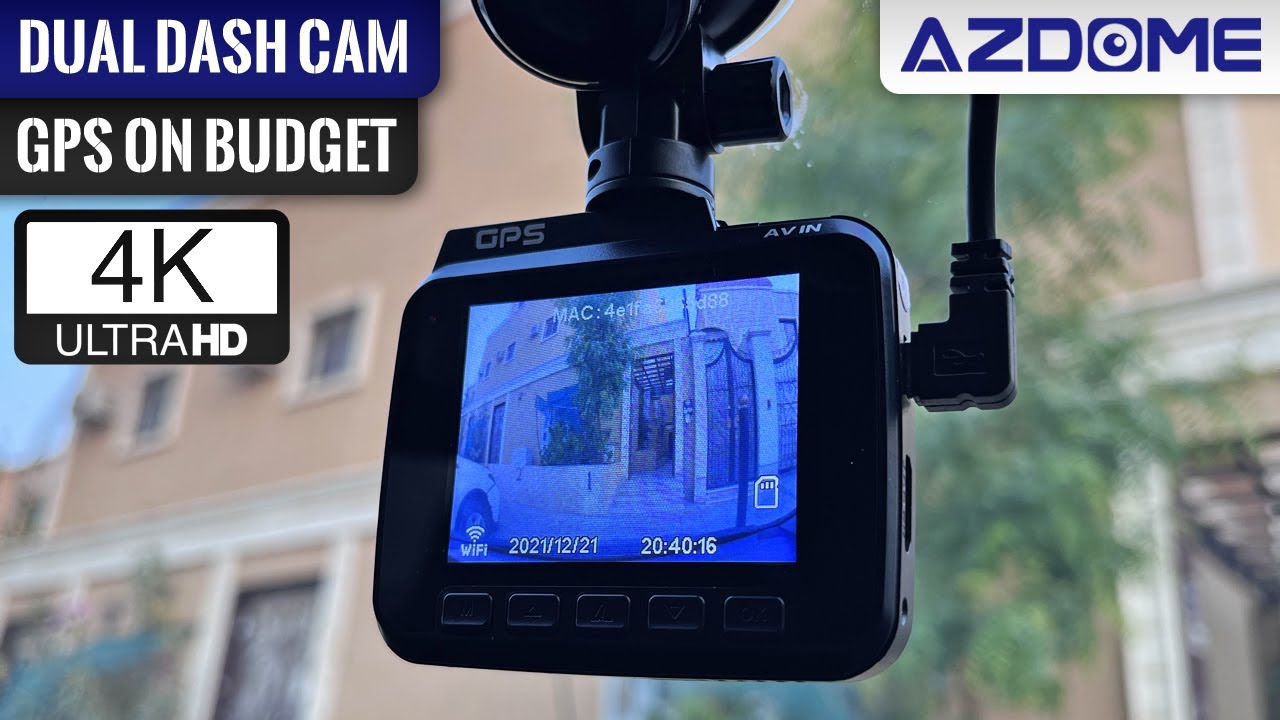 كاميرا أمامية مزودة بعدسة مزدوجة بدقة 4K UHD AZDOME GS63H Dash Cam بدقة 4K  UHD - الشاشات العصرية - تسوق الان - شاشة للسيارات