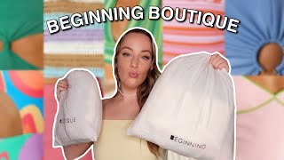HUGE beginning boutique try on haul! summer items, trendy, colourful & beachy!