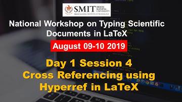 Day 1 Session 4: Cross Referencing in LaTeX