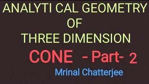 Finding Equation of a Cone whose Vertex is at the Origin || Equation of the Circle given ||