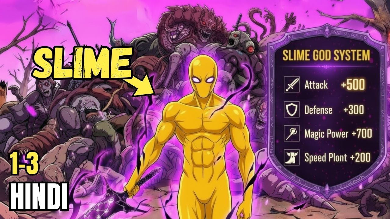 [1-3] He Gets Reincarnated as a SLIME.. But Evolves by DEVOURING Creatures | Manhwa in Hindi
