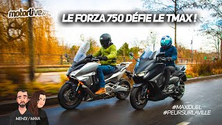 HONDA FORZA 750 vs YAMAHA TMAX 560 l DUEL MOTORLIVE