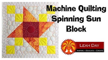 Machine Quilting a Spinning Sun Quilt Block