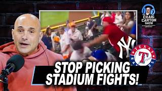 STADIUM FIGHT: Yankees Fan Takes On Rangers Nation!