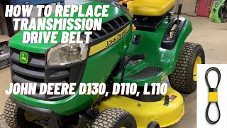How To Install a Transmission Drive Belt John Deere D105 D110 E110 L110 L111 D130