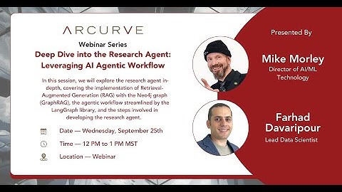 Arcurve Webinar Series Ep.2: Deep Dive into the Research Agent Leveraging AI Agentic Workflows