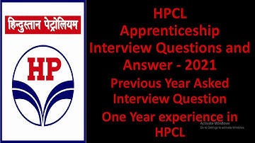 HPCL Apprenticeship Recruitment 2020 | HPCL Interview Question and Answer | Latest Update