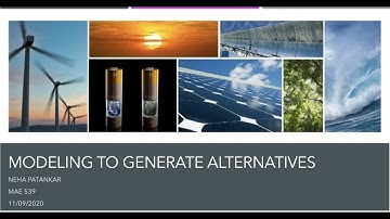 Modeling to Generate Alternatives | Energy Modeling | Guest Lecture