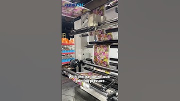 6 color stack type flexo printing press Product appearance upgrade, faster speed#shorts