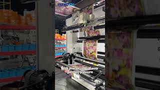 6 color stack type flexo printing press Product appearance upgrade, faster speed#shorts