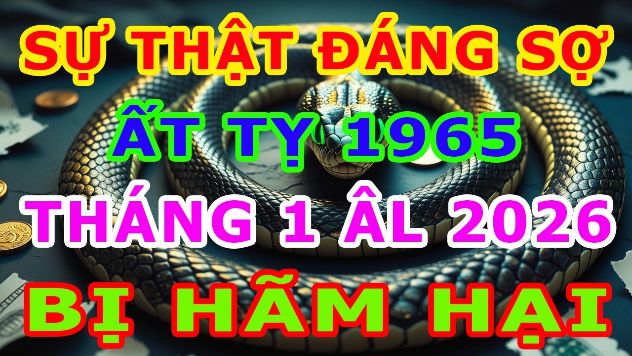 Sự Thật Đáng Sợ: Ất Tỵ 1965 Tháng 1 ÂL Gánh Nợ Âm Kiểu Gì Cũng Bị Hãm Hại - Biết Muộn Lỡ Cả Đời