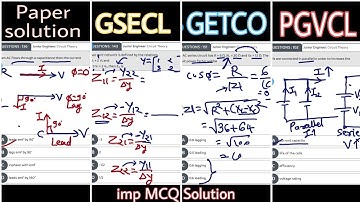 GSECL GETCO PGVCL | ELECTRICAL m.imp MCQs with solution in GUJARATI👍🏻🧑🏻‍🏫