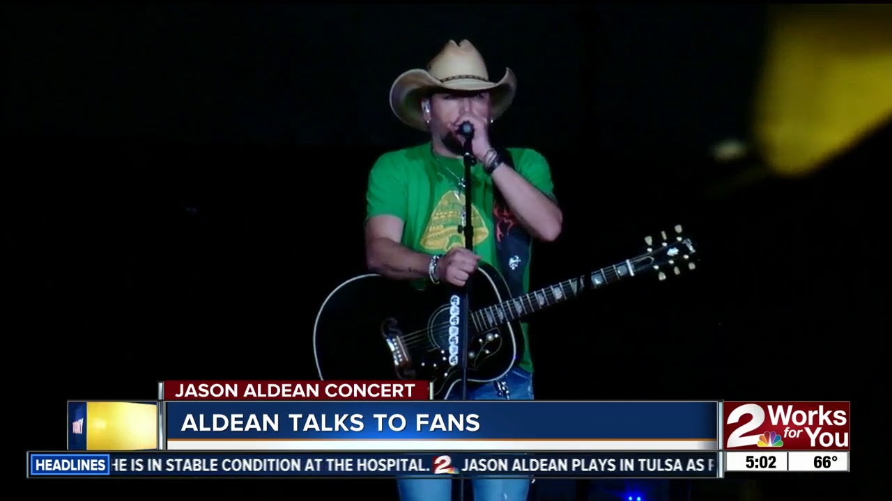 Jason Aldean performs in Tulsa after Las Vegas shooting