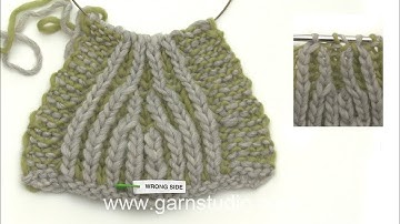 How to dec 2sts towards left and 2sts towards right with 2coloured EnglishRib from WS–back and forth