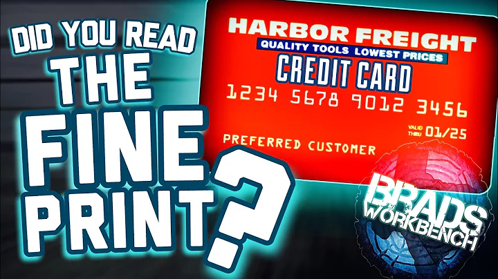 Harbor Freight Credit Card FINE PRINT...Scam?