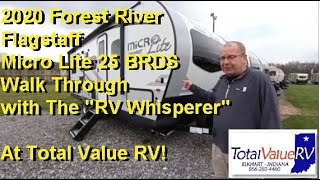 2020 Forest River Flagstaff Micro Lite 25 BRDS Walk Thru with the 'RV Whisperer' Now at Lazydays RV!