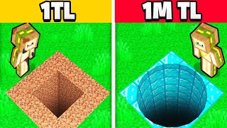 1 TL vs 1.000.000 TL TÜNEL! - Minecraft