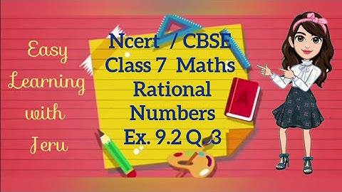 NCERT / CBSE Class 7 Maths Ch. 9 Rational Numbers Ex 9.2 Q. No. 3