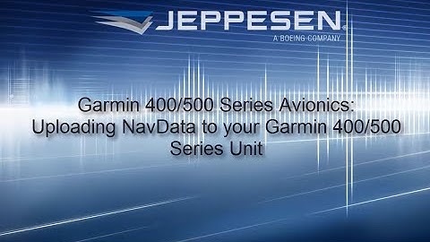 JDM for Windows: Uploading Data to the Garmin 400/500 Unit