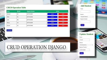 CRUD Operations Django Project | Python Web Development Framework | create, read, update and delete