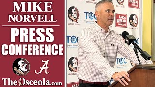 FSU HC Mike Norvell previews Alabama game, discusses FSU’s first 2025 depth chart