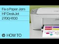 Fixing a Paper Jam on  HP DeskJet 2700 and DeskJet Plus 4100 series | Printer | @HPSupport