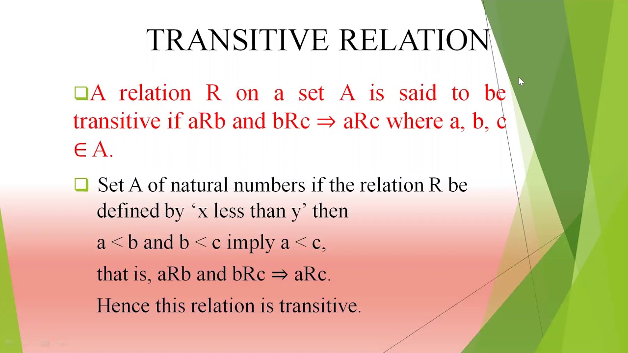 DISCRETE MATH RELATION - YouTube