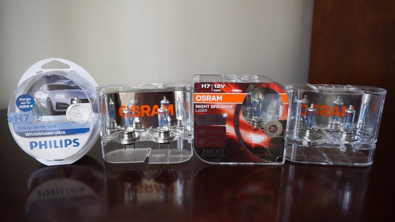 Philips WhiteVision Ultra vs OSRAM Night Breaker Unlimited