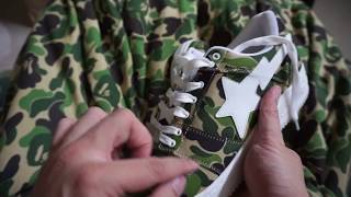 2018 Bathing Ape BAPE ABC Camo BAPESTA Low Lifestyle Shoe Review! Footwear Air Force Nike! Hypebeast