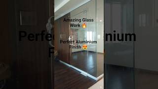 Glass Aluminium Door Fitting Work 🔥 Amazing Finishing #shorts