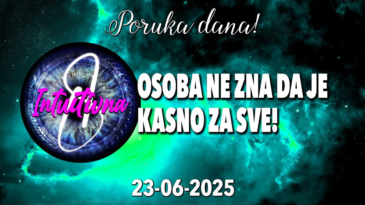 📩OSOBA NE ZNA DA JE KASNO ZA SVE!📩23.06.2025.🌟 Tarot citanje 🔮  @Intuitivna8