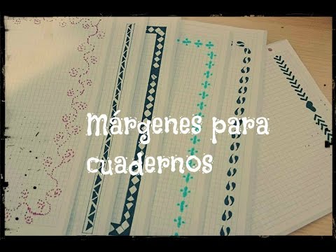 Márgenes para cuadernos/ Vuelta al cole #2 ( Muy fáciles y 