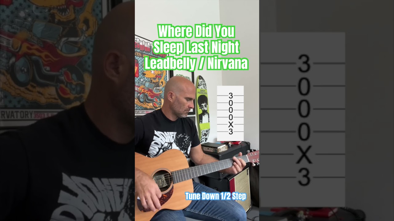 Where Did You Sleep Last Night? Nirvana/ Leadbelly Guitar Lesson 