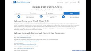 Indiana Public Records Online Search Guide.