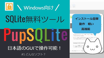 【SQLite 初心者】その① どんなソフト？ ~ Windows向け SQLite無料ツール PupSQLiteを使って、一緒にデータベースを作ってみよう ~