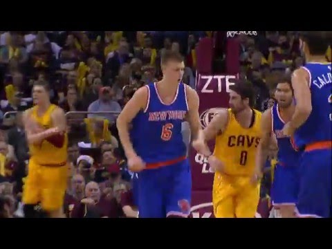 LeBron James Duels Kristaps Porzingis