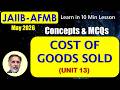 Cost of Goods sold JAIIB-AFMB MAY-26 Get 2 Marks in 10 Min: Exam Points with MCQs #S153