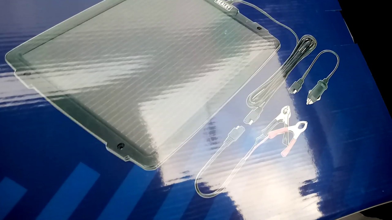 Sealey solar battery charger YouTube