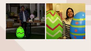 Mr. Cottontail 24" Oversized Lit Blow Mold Easter Egg on QVC