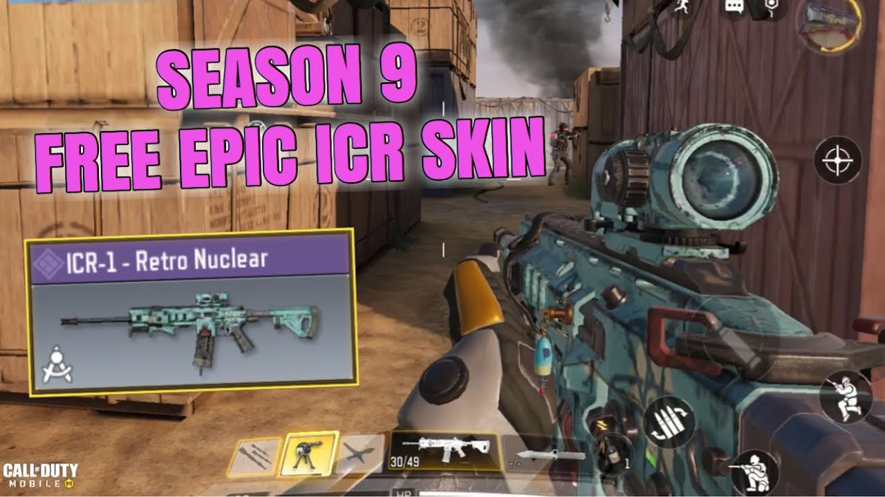 How To Unlock Free Epic Icr 1 Retro Nuclear Skin New Seasonal Challenge Cod Mobile Season 9 Youtube