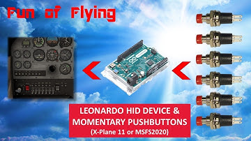 Controlling X-Plane 11 & MSFS2020 with an Arduino Leonardo HID Device and Six Momentary Pushbuttons