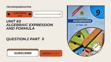 Class 9 Unit 3 Algebraic Expression and Formulas Exercise 3.4 Question 2(II)@techniquesmaths1465