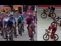 Cycling  giro ditalia 2024  tim merlier wins a close sprint on stage 18 jonathan milan beaten