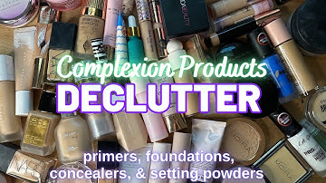 2023 MAKEUP COLLECTION DECLUTTER | PRIMERS, FOUNDATIONS, CONCEALERS, & SETTING POWDERS