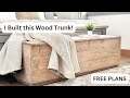 Simple to build wood trunk  lots of storage