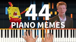How many of these 44 piano memes do you know? ?