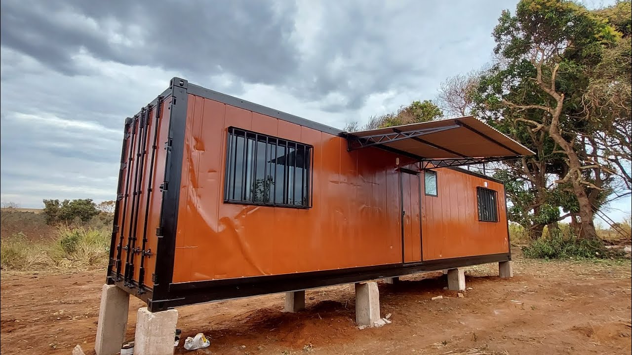 Casa container Reefer 30m2, 01 dorm, wc, sala e cozinha. Entregue em Ituiutaba/MG  - Azul Containers